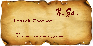 Noszek Zsombor névjegykártya